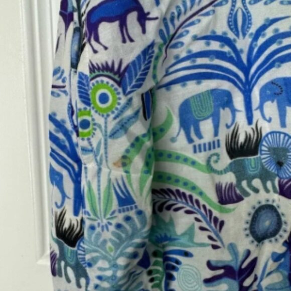 Nimo With Love Cotton Print Kaftan Midi Dress with Tassel - Picture 3 of 6